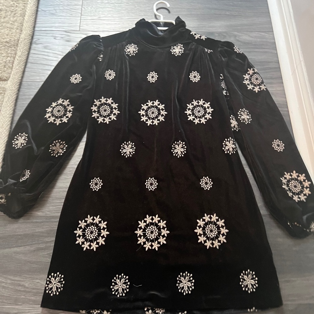 ZARA Mini Velvet Dress Size S